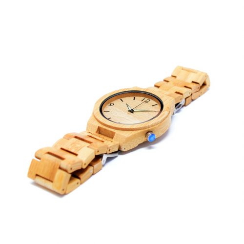 Reloj de madera de bambú con eslabones modelo Elke
