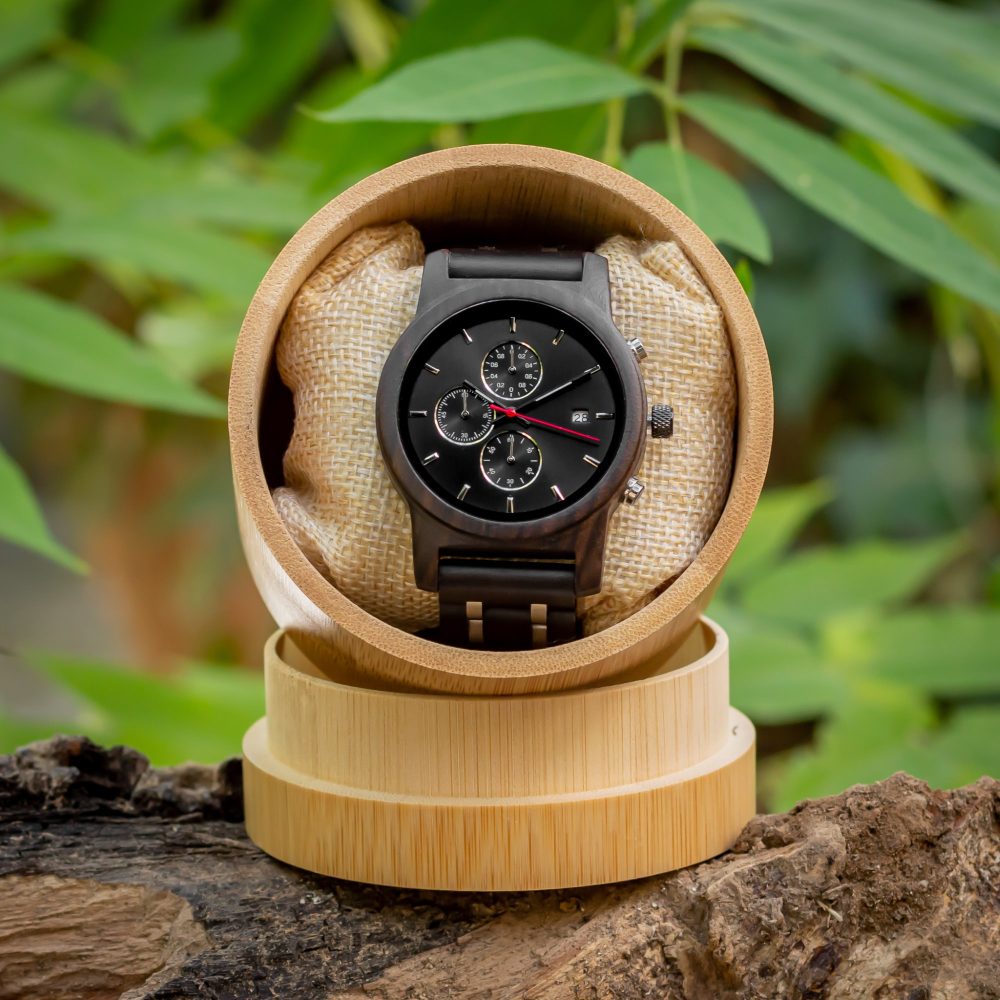 Reloj de madera y acero inoxidable modelo Kin - Image 7