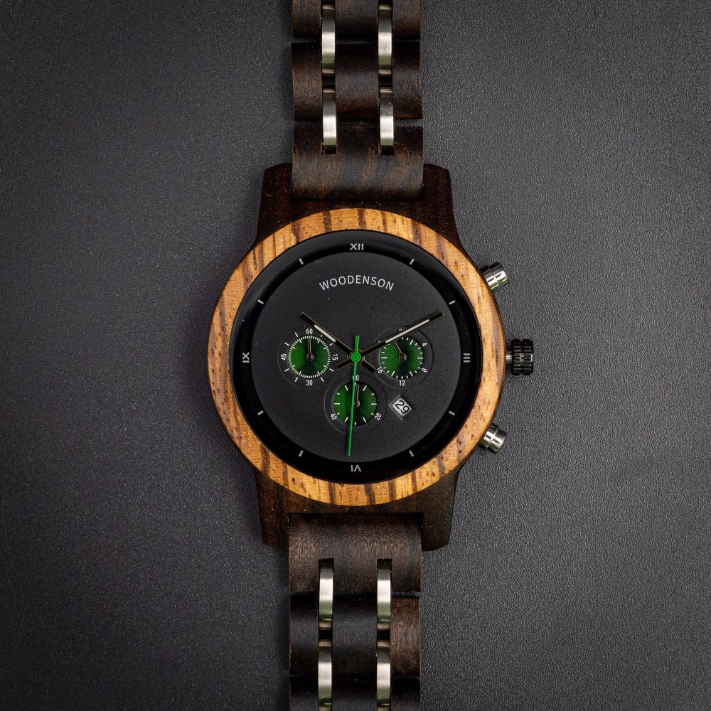 Reloj de madera de ébano modelo Takeyume - Image 4