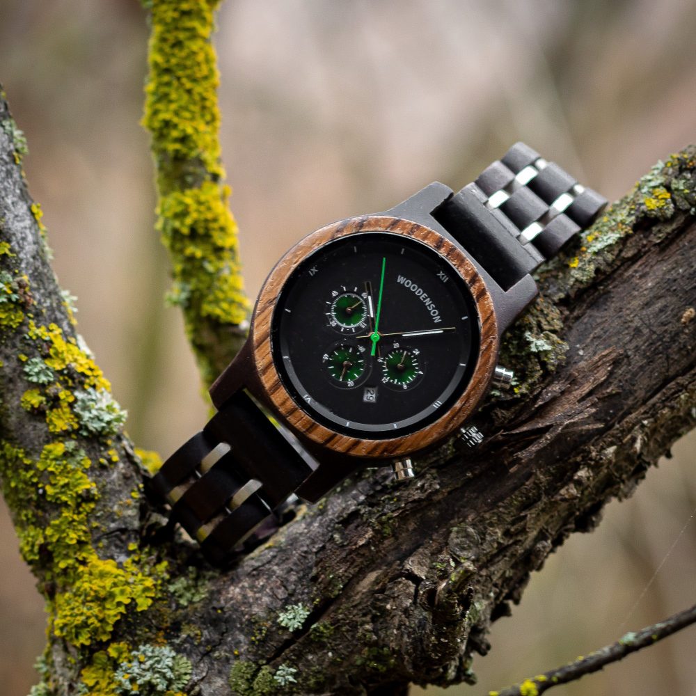 Reloj de madera de ébano modelo Takeyume - Image 3