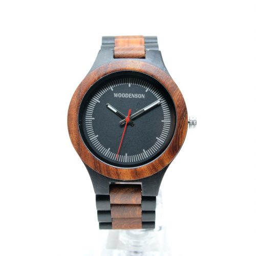 Reloj articulado de madera en dos colores modelo Senkei