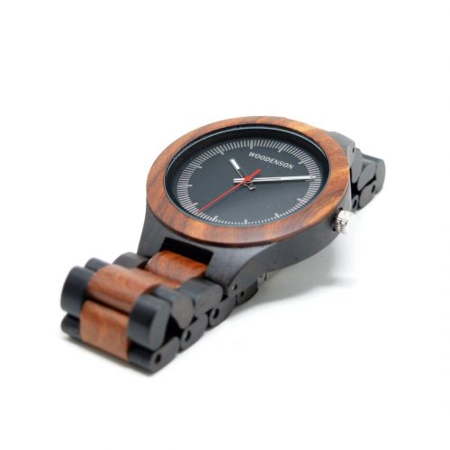 Reloj articulado de madera en dos colores modelo Senkei