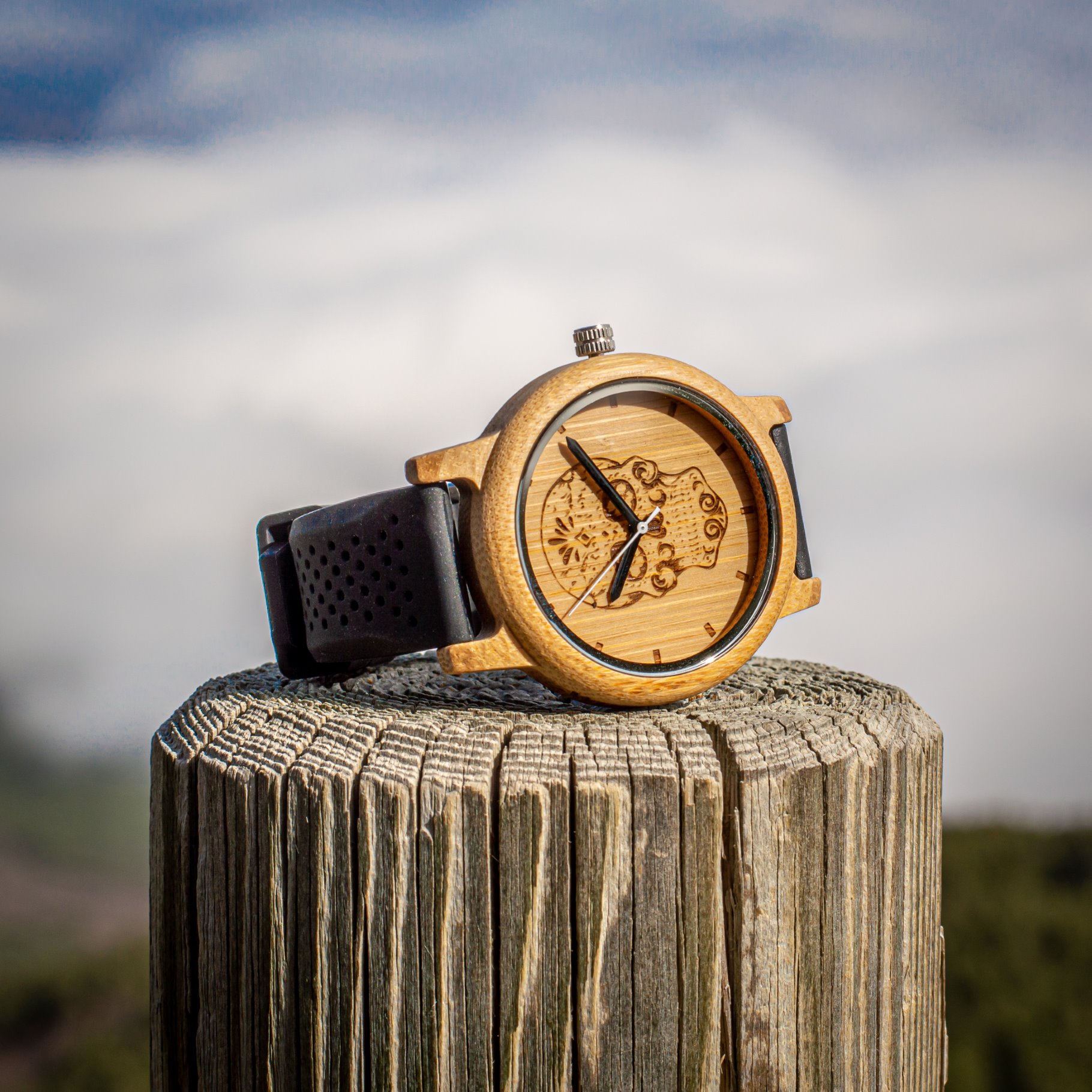 Reloj de madera Calavera - Woodenson