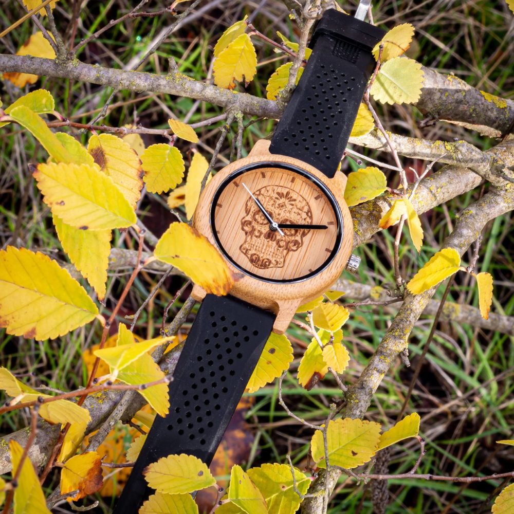 Reloj de madera Calavera Mexicana - Image 4