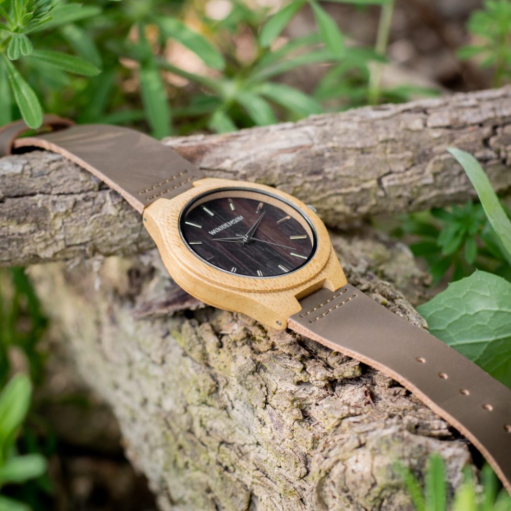 Reloj de madera de bambú modelo Zui - Image 3