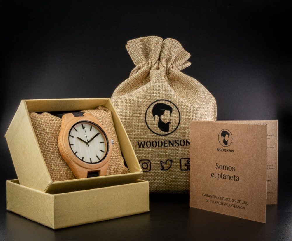 Reloj de madera de maple modelo Taranis (44 mm) - Image 8