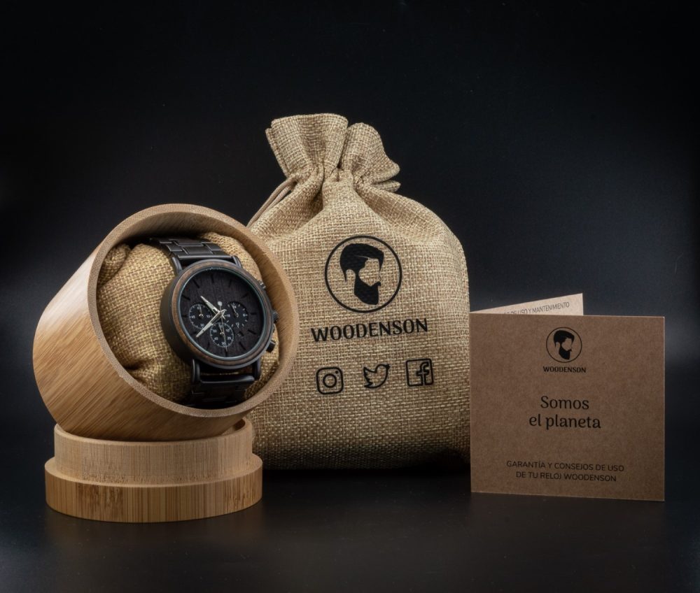 Reloj de madera y metal con cronógrafo modelo Ferrae - Image 9