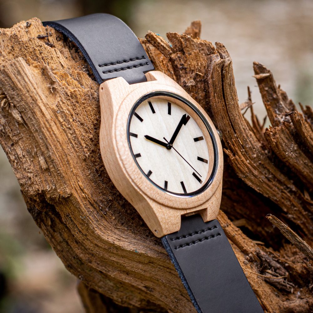 Reloj de madera de maple modelo Taranis (44 mm) - Image 7