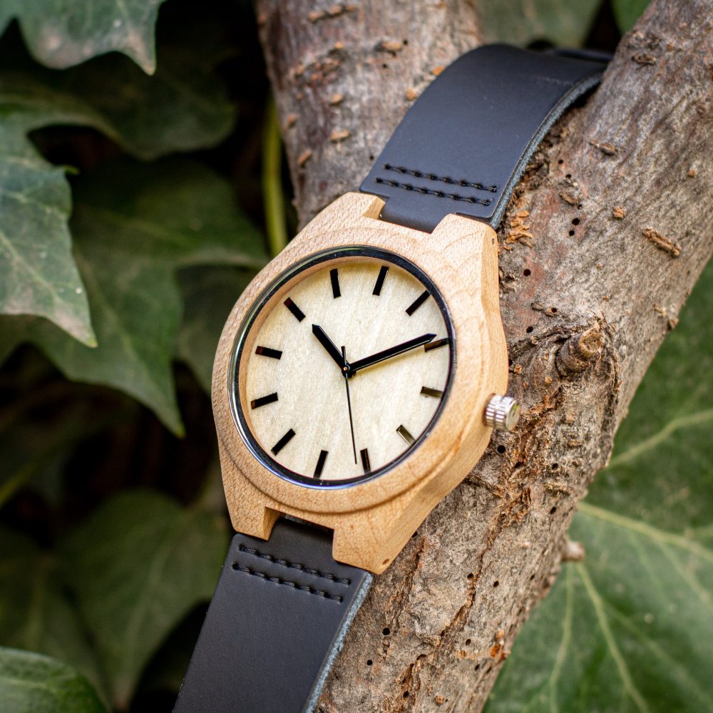 Reloj de madera de maple modelo Taranis (44 mm) - Image 3