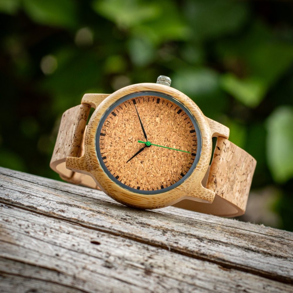 Reloj de madera con correa de corcho Camden Cork (44 mm)