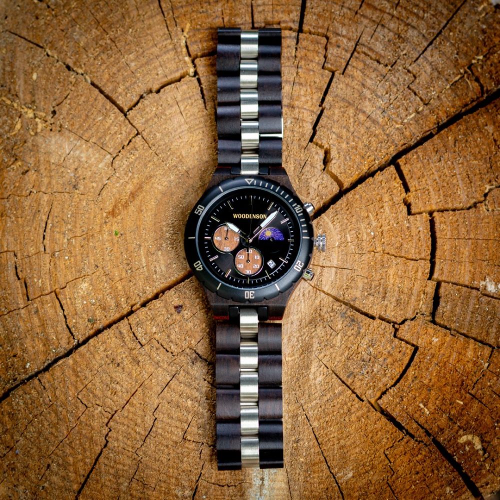 Reloj de madera Kobe Onix - Image 5