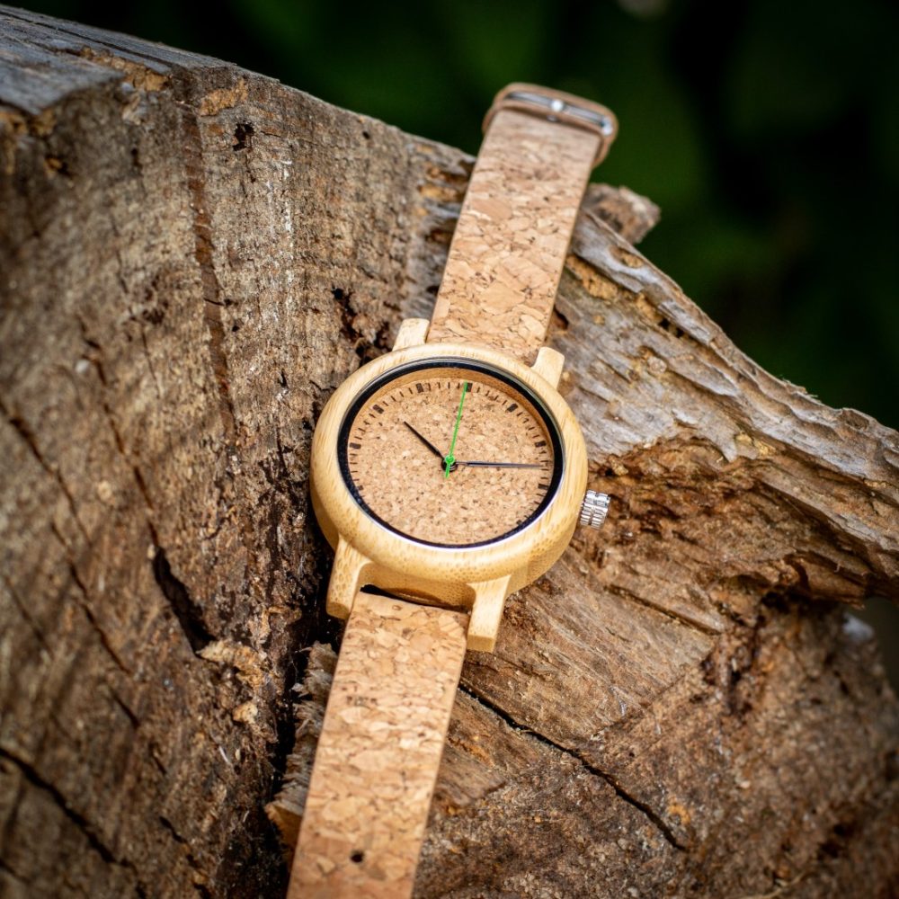 Reloj de madera con correa de corcho Camden Cork (39 mm) - Image 7
