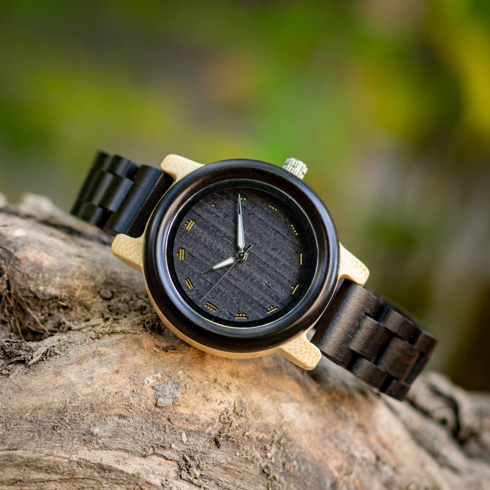 Reloj de madera articulada Kish (39 mm)