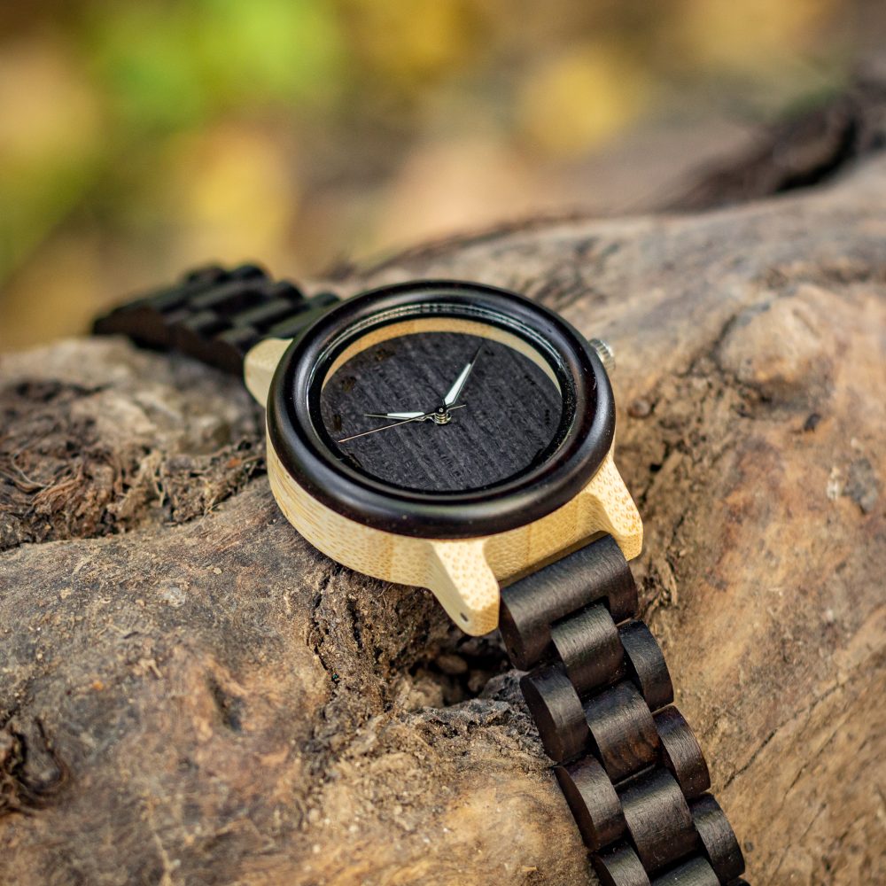 Reloj de madera articulada Kish (39 mm) - Image 3