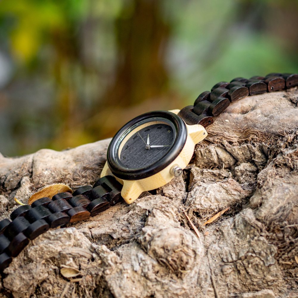 Reloj de madera articulada Kish (39 mm) - Image 4