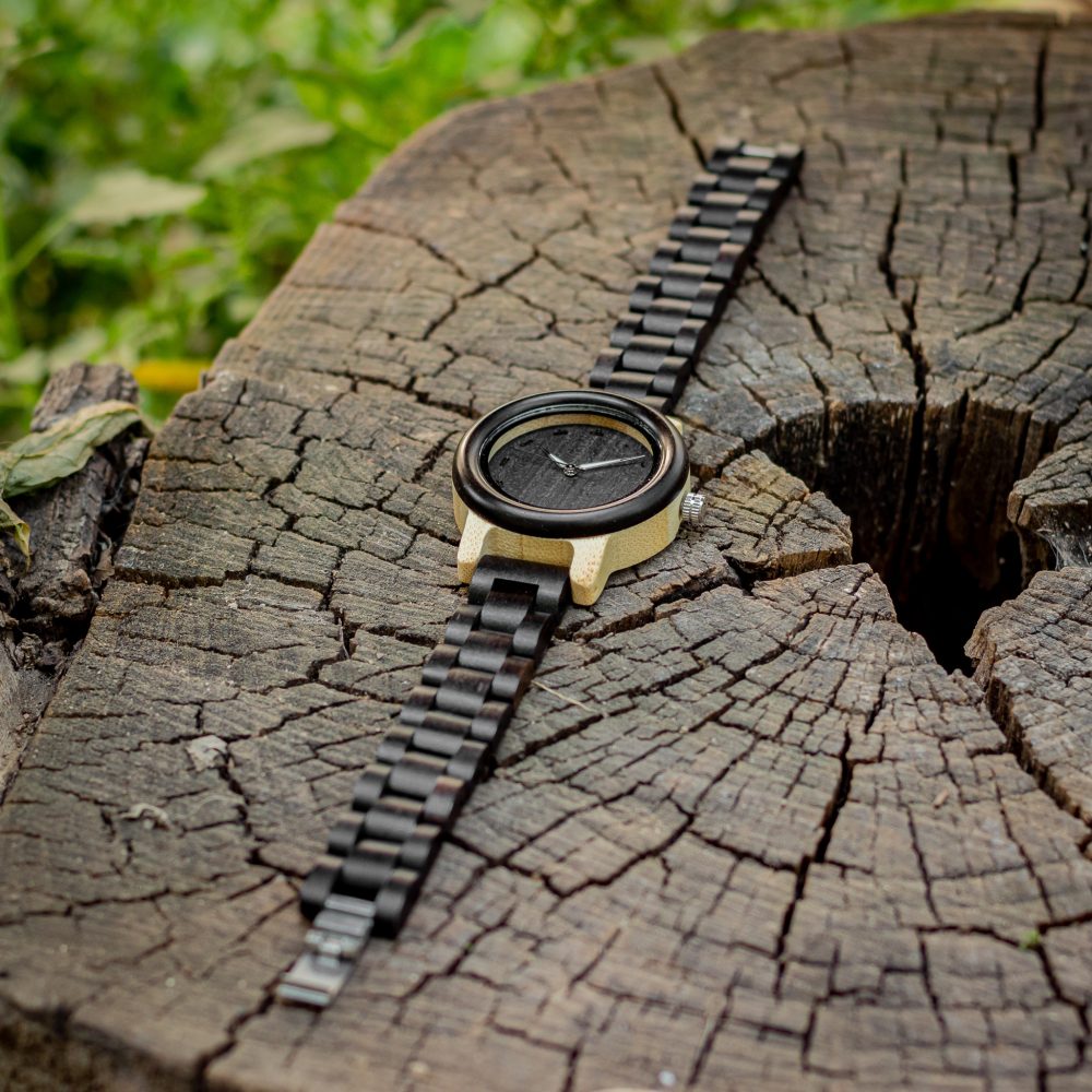 Reloj de madera articulada Kish (39 mm) - Image 5