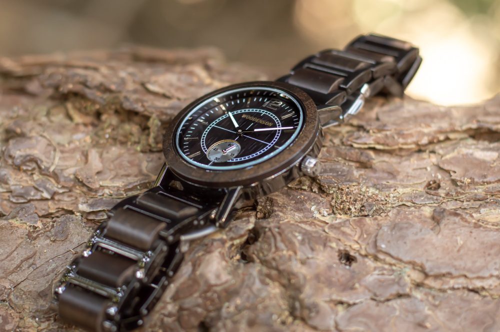 Reloj en madera de nogal y acero Ordesa 44 mm - Image 3