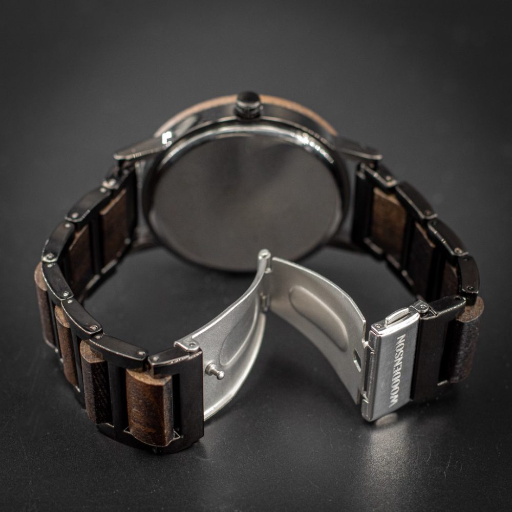 Reloj en madera de nogal y acero Ordesa 44 mm - Image 4