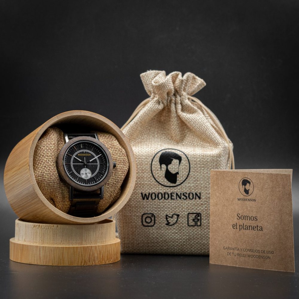 Reloj en madera de nogal y acero Ordesa 44 mm - Image 8