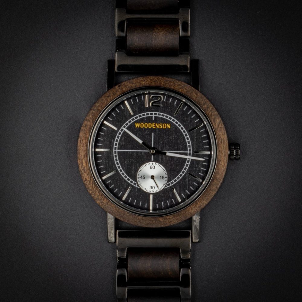 Reloj en madera de nogal y acero Ordesa 44 mm - Image 5