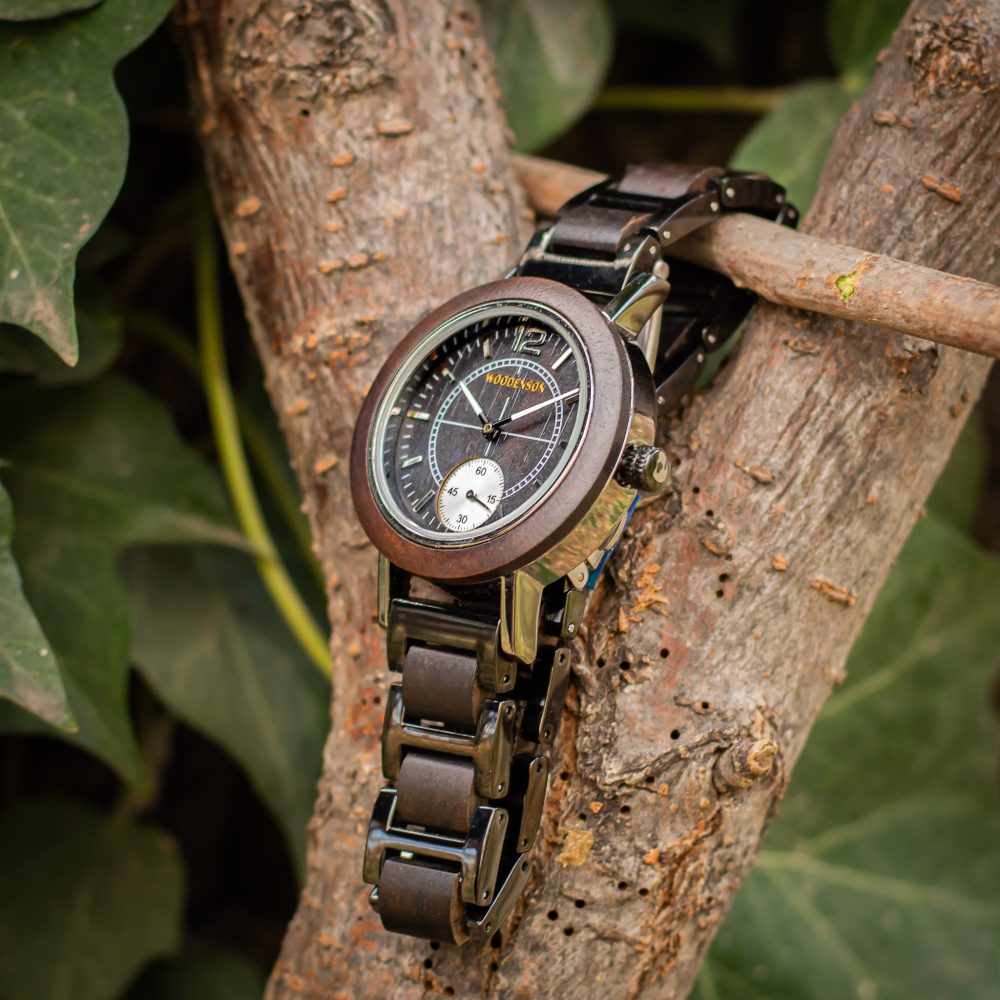 Reloj en madera de nogal y acero Ordesa 39 mm - Image 7