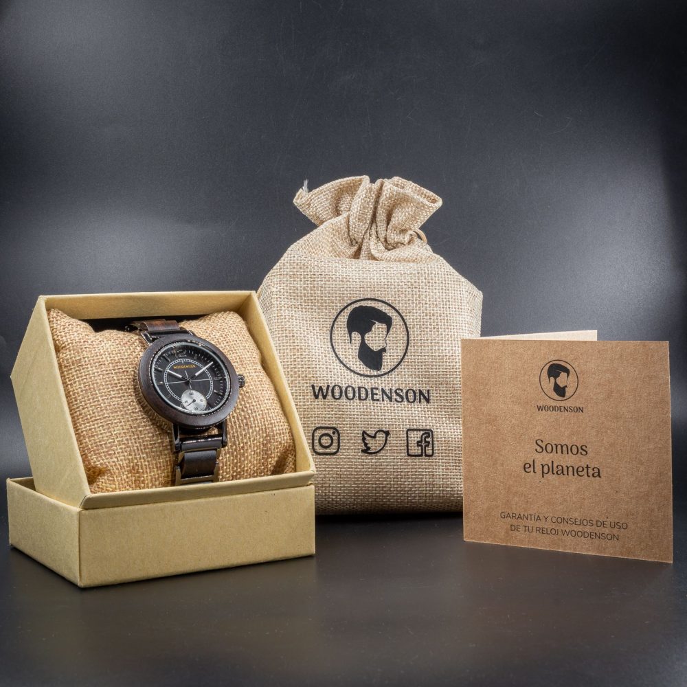 Reloj en madera de nogal y acero Ordesa 39 mm - Image 8