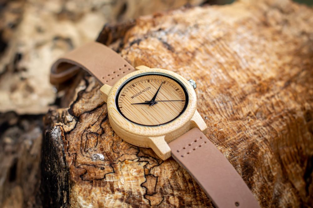 Reloj de madera de Bambú y Serraje modelo Atacama 39 mm - Image 6