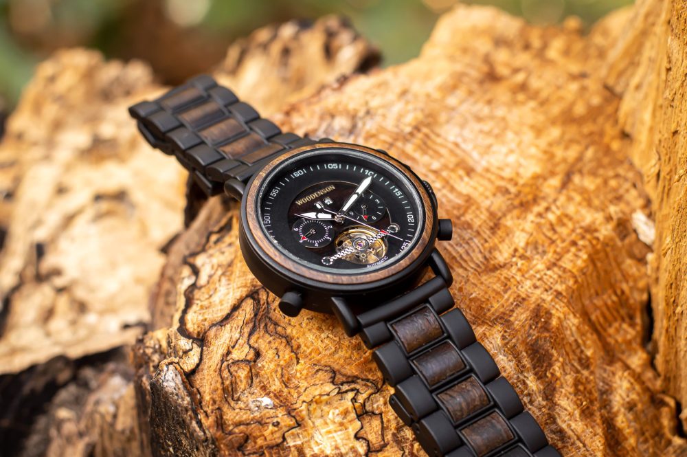 Reloj Automático de madera y acero modelo Obsidian - Image 3
