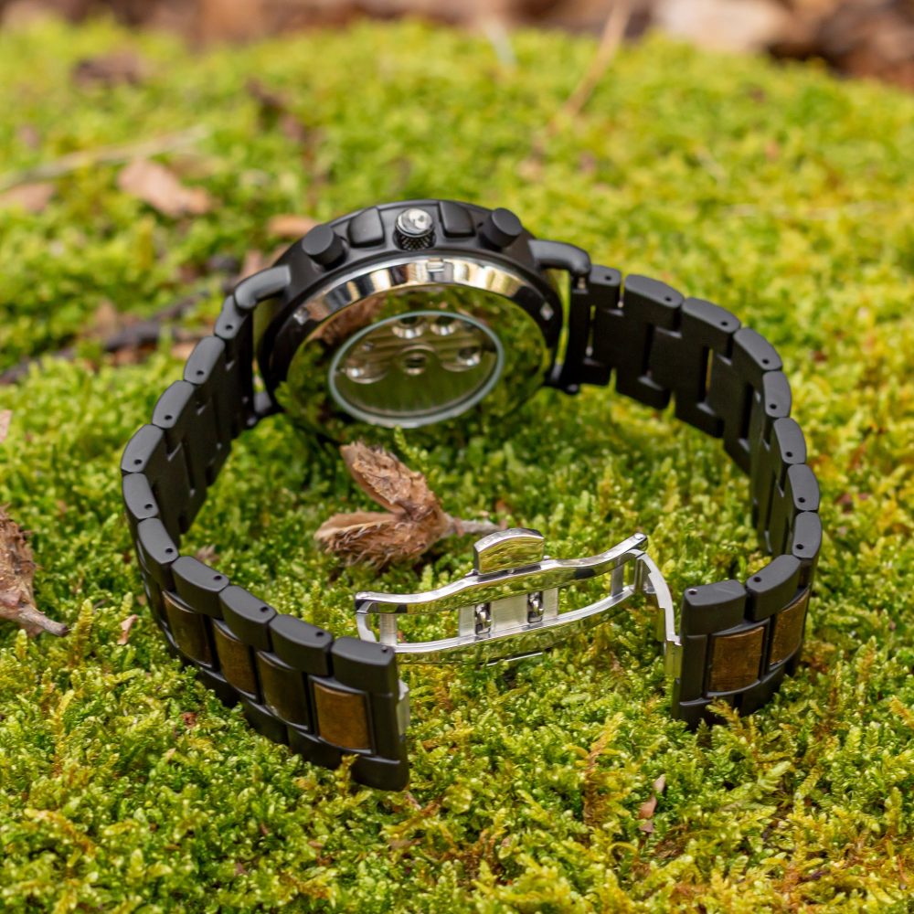 Reloj Automático de madera y acero modelo Obsidian - Image 5