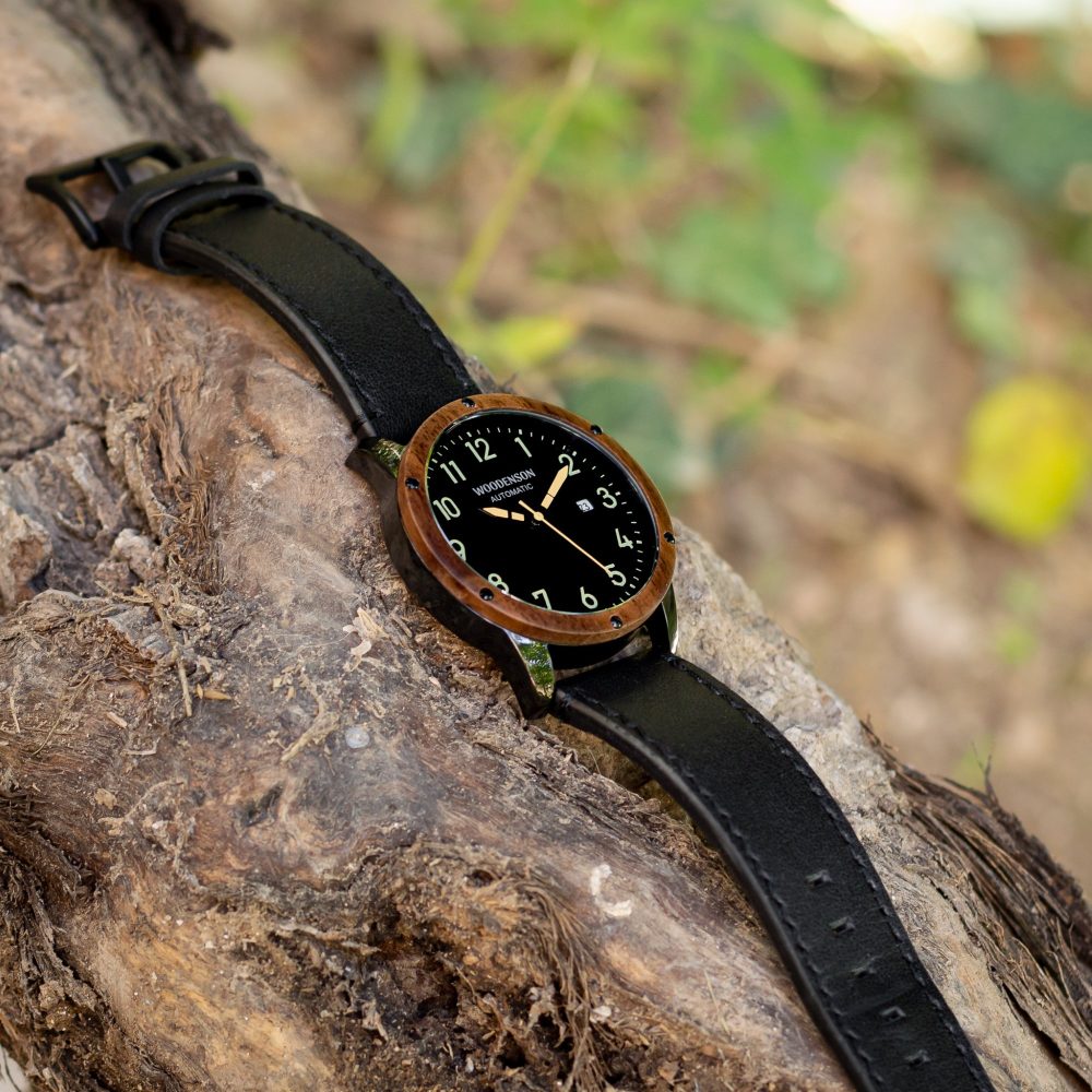 Reloj Automático de madera de Nogal Fakarava - Image 3