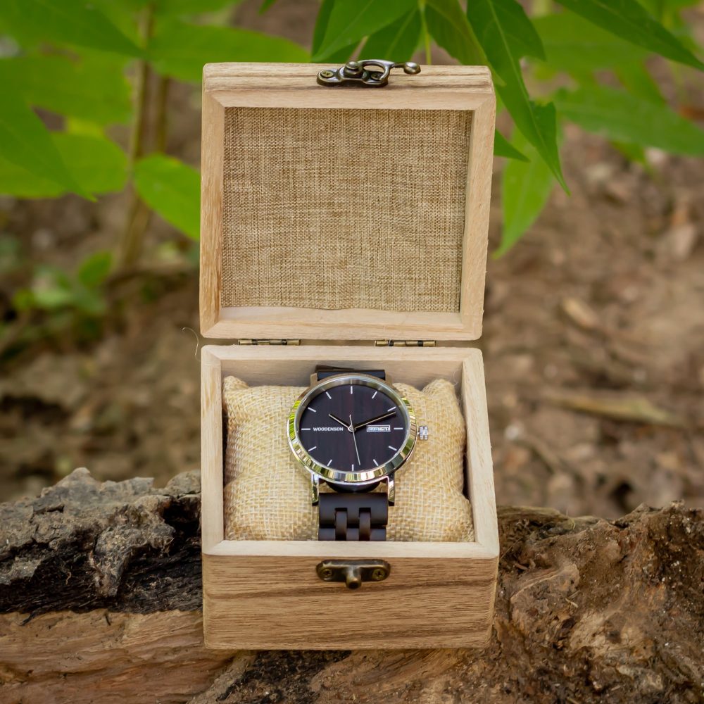 Reloj Automático de madera de Ébano Chacagua - Image 8