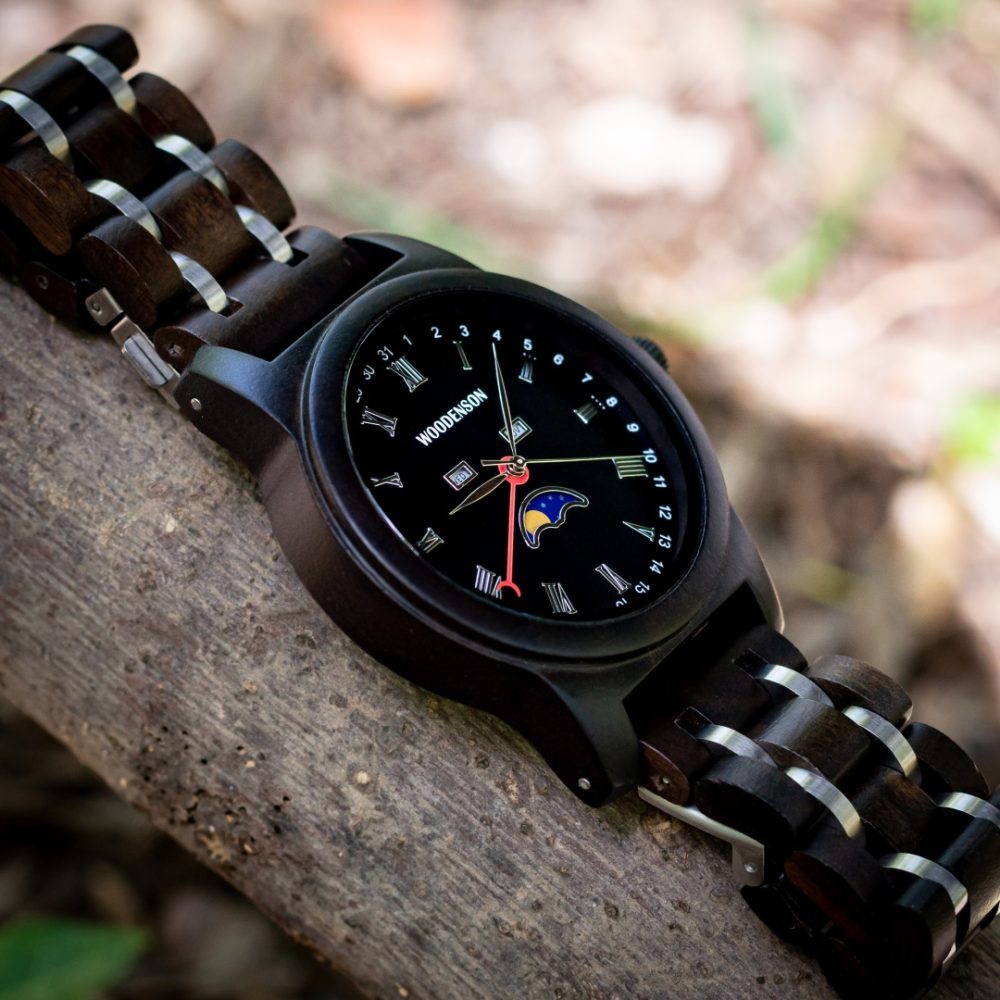 Reloj de Madera con fases lunares modelo Torun - Image 3