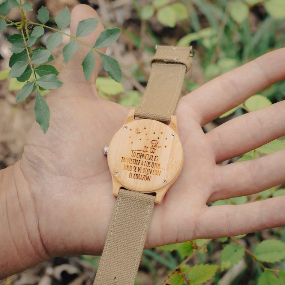 Reloj de madera de Bambú con correa de tela modelo Yellowstone - Image 8