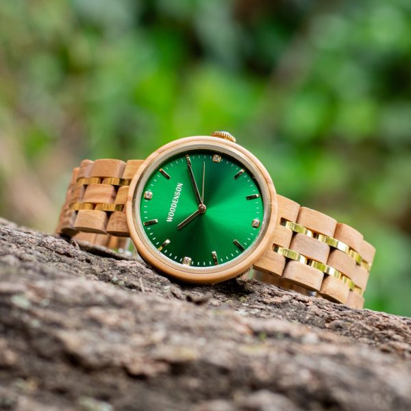 Reloj de madera de olivo Khalid