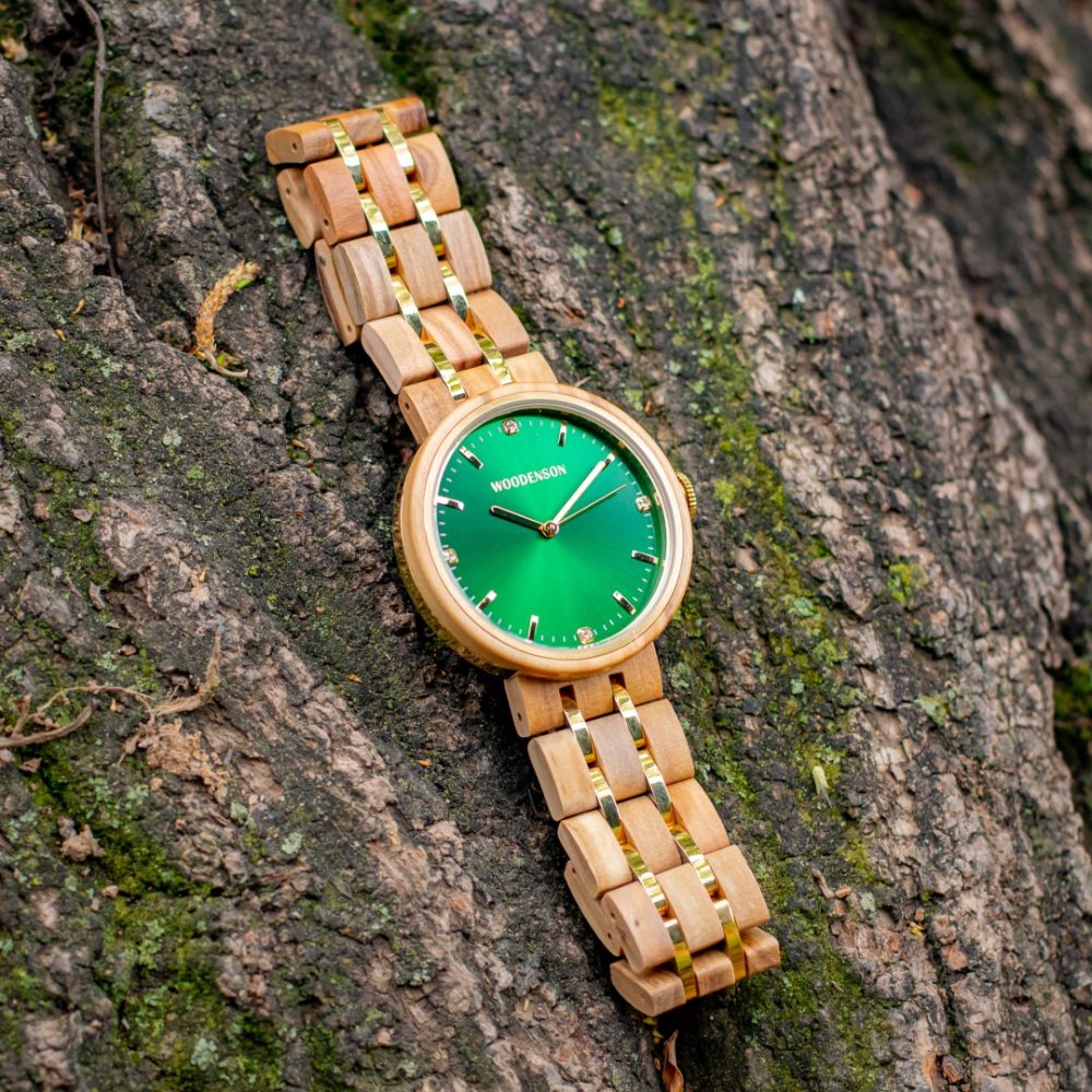 Reloj de madera de olivo Khalid - Image 3