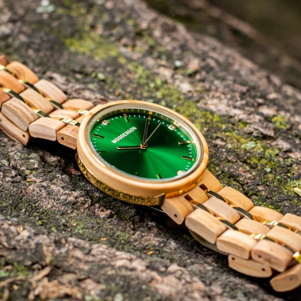 Reloj de madera de olivo Khalid - Image 5