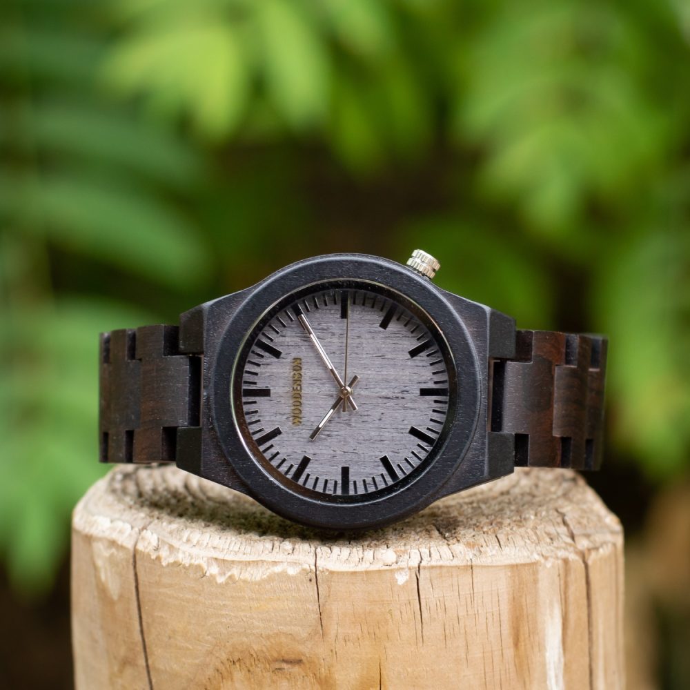 Reloj de madera de Chacate con correa de eslabones modelo Katsura - Image 6