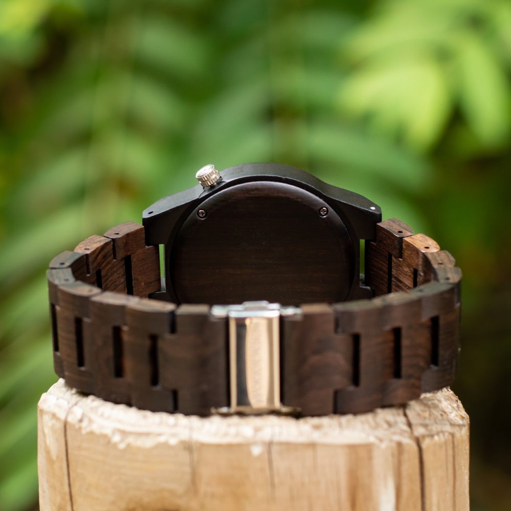 Reloj de madera de Chacate con correa de eslabones modelo Katsura - Image 4