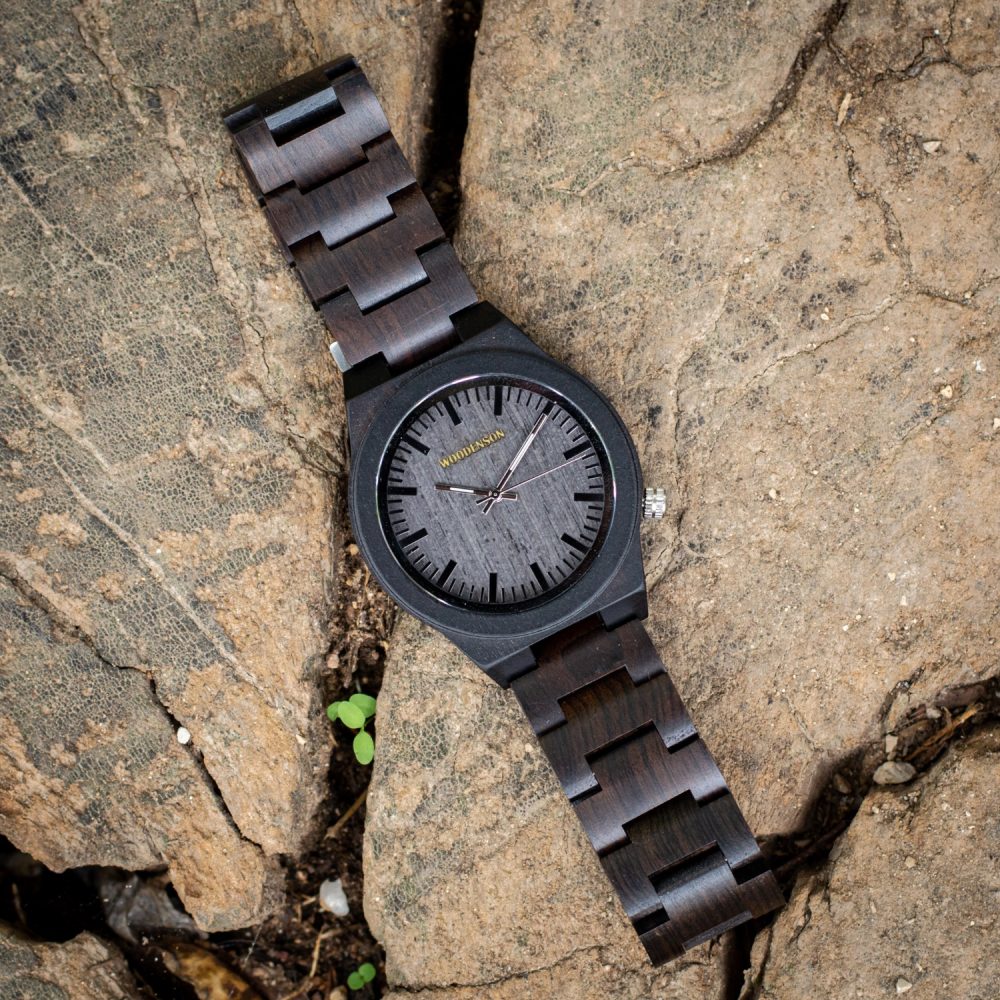 Reloj de madera de Chacate con correa de eslabones modelo Katsura - Image 3