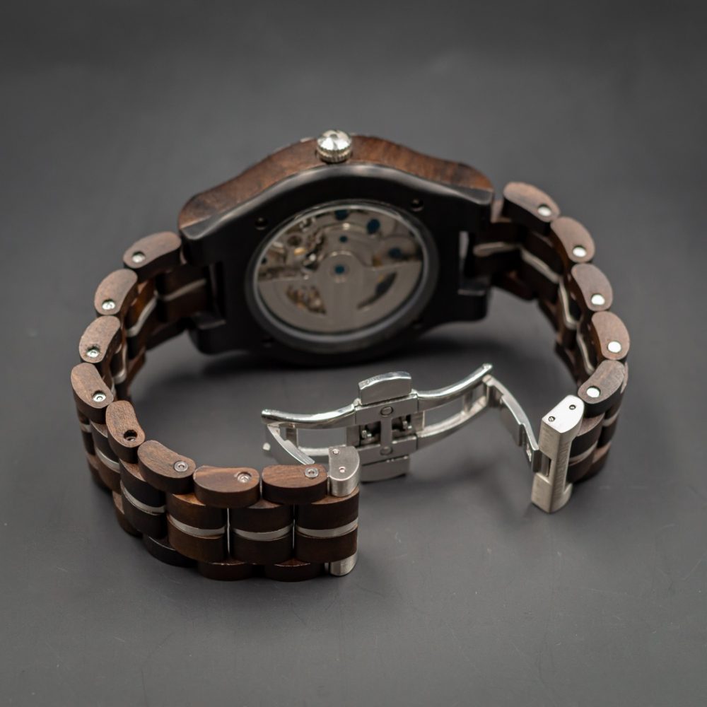 Reloj automático de madera con doble Tourbillón modelo Stonehenge - Image 4