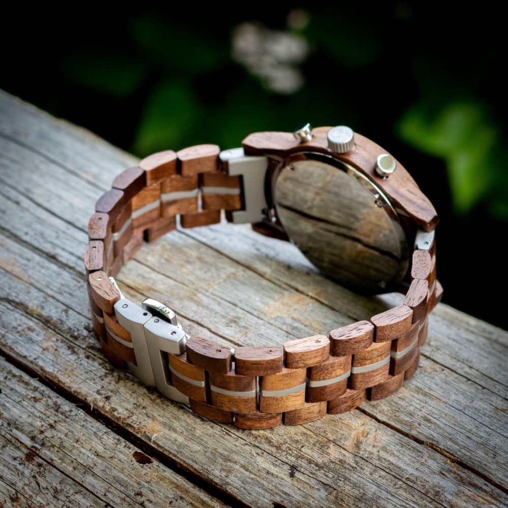 Reloj de madera de nogal Atitlán - Image 4