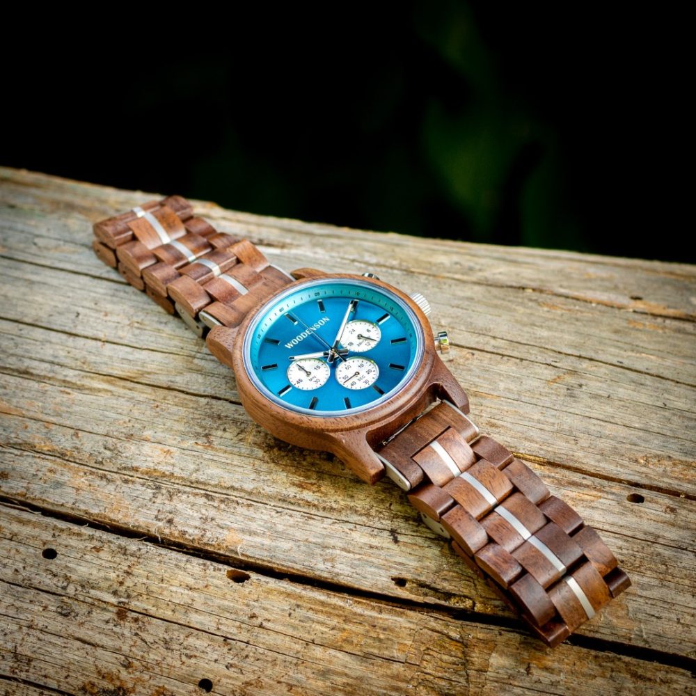 Reloj de madera de nogal Atitlán - Image 3