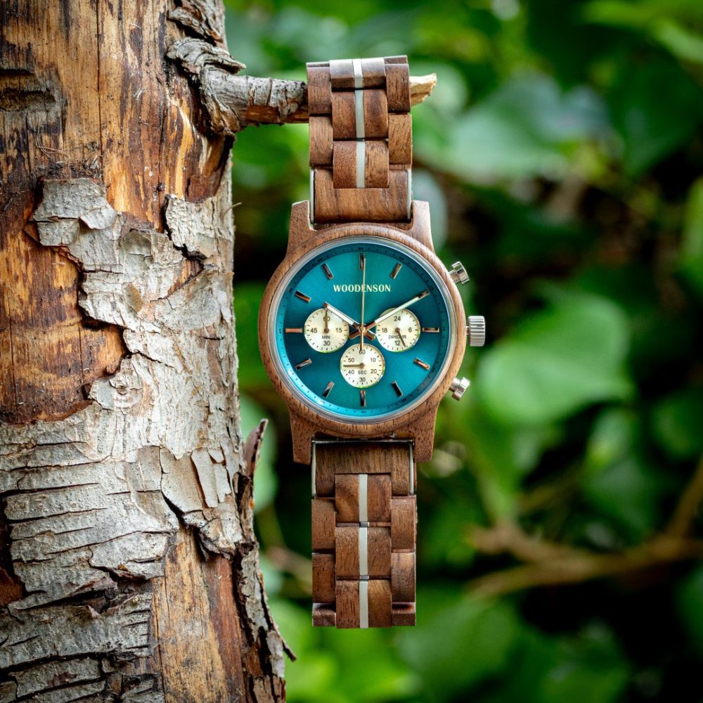 Reloj de madera de nogal Atitlán - Image 5