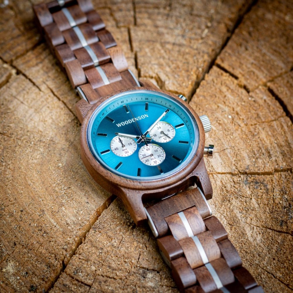 Reloj de madera de nogal Atitlán - Image 6