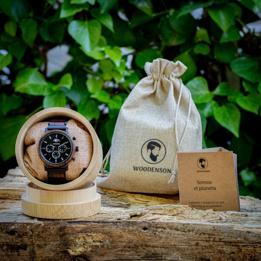 Reloj de madera de tigre Teide - Image 8
