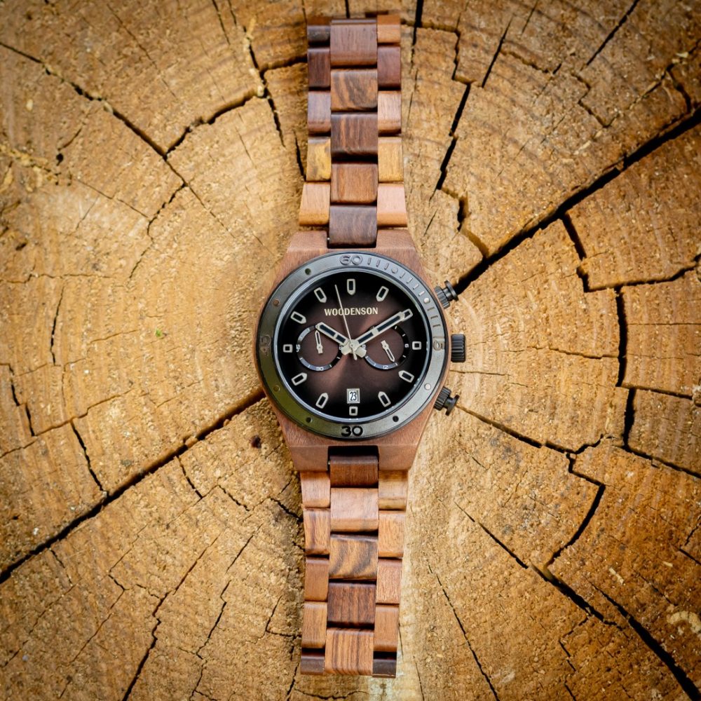 Reloj de Madera de Tigre Gobi - Image 6