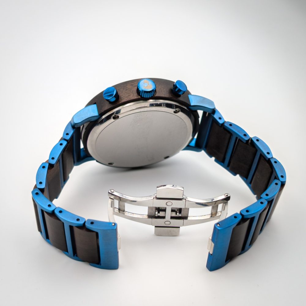 Reloj en Madera de Sándalo y Acero modelo Snowball - Image 5