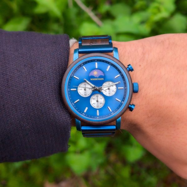 Reloj en Madera de Sándalo y Acero modelo Snowball