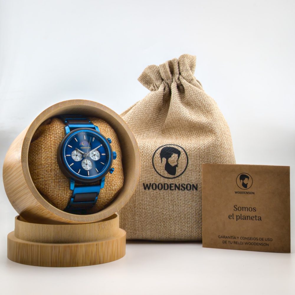Reloj en Madera de Sándalo y Acero modelo Snowball - Image 9